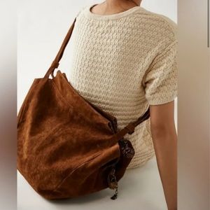 Free People Brown Suede Tote Bag